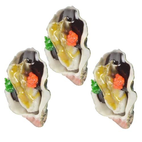 UPKOCH 3st Oyster-Modell Aquariumstaubsauger Qualle Fisch Dekorationen Aquariumdekorationen Fischnetz Krabbenspielzeug Hülse Poolnudel Simulationsausternmodell Plastikspielfutter PVC von UPKOCH