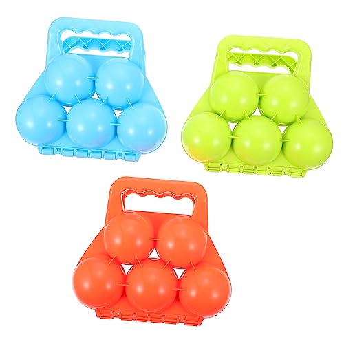 UPKOCH 3st Schneeball-Clip Sandspielzeug Snowtubes Zum Rodeln Heavy Duty Weihnachts-hüpfburgen Schneekugel Schneemobil Schneekegelsirup Schneeflocken Zusammenklappbarer Sandeimer Plastik von UPKOCH