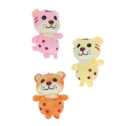 UPKOCH 3st Tiger-plüschschlüssel Plüschfigur Sternzeichen-Tiger-anhänger Feng-Shui-schlüsselanhänger Schlüsselanhänger Für Mini-Puppen Mini-plüschtiere Pp Baumwolle von UPKOCH