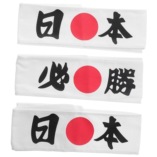 UPKOCH 3st -stirnband Ninja-stirnbänder Für Männer -stirnbänder Küche Stirnband Ninja-stirnband Japanisches Kopftuch Japanische Bandanas Für Männer Küchenzubehör Baumwolle von UPKOCH