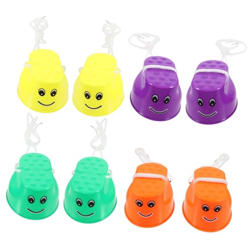 UPKOCH 4 Paare Stelzen für Verstellbare Laufbecher aus Kunststoff rutschfest mit Noppen Bunte Balancespielzeuge für Drinnen und Draußen Motorik und Gleichgewichtstraining UPKOCH 4 Paare Stelzen für Verstellbare Laufbecher aus Kunststoff rutschfest mit Noppen Bunte Balancespielzeuge für Drinnen und Draußen Motorik und Gleichgewichtstraining von UPKOCH