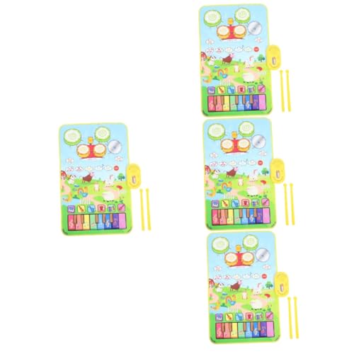 UPKOCH 4 Sätze Jazz-schlagzeugmatte Für Kinder Tastaturmatte Für Klavier Musikspielzeug Für Kinder, Klavier Musikmatte Für Babys Trommeldecke Musikmatte Kinder Spielzeug Polyester von UPKOCH