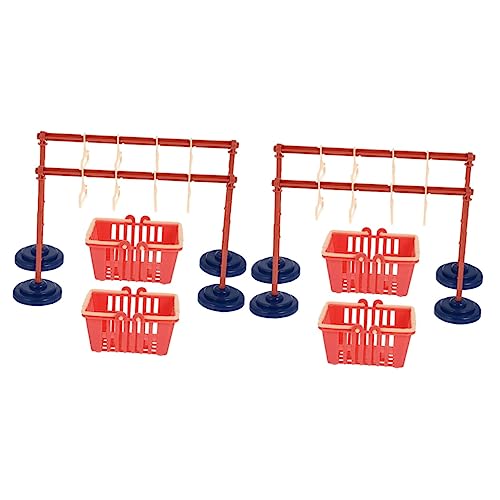 UPKOCH 4 Sätze Puppenaufhänger Kleiderständer für Puppenhaus puppenkleid kleiderorganisator puppenkleiderbügel Puppen kleiderbügel Kleiderständer für Puppen mit Kleiderbügeln Spielzeug von UPKOCH