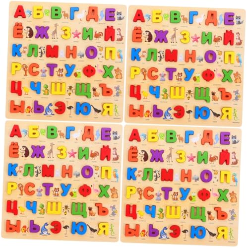 UPKOCH 4 Sätze Russisches Puzzle Russisches Azbuka Puzzle Für Kinder Passendes Puzzle Mit Russischen Buchstaben Alphabet Puzzlebrett Alphabet Lernspielzeug Für Kleinkinder von UPKOCH