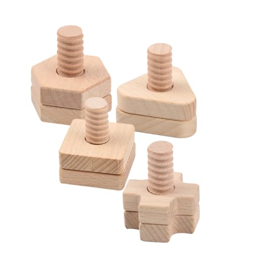 UPKOCH 4 Sätze Teiliges Holzspielzeug Schraubspielzeug DIY Montagespielzeug Lernspielzeug mit Geometrischen Formen Kreuz Dreieck Sechseck für Motorische Entwicklung UPKOCH 4 Sätze Teiliges Holzspielzeug Schraubspielzeug DIY Montagespielzeug Lernspielzeug mit Geometrischen Formen Kreuz Dreieck Sechseck für Motorische Entwicklung von UPKOCH
