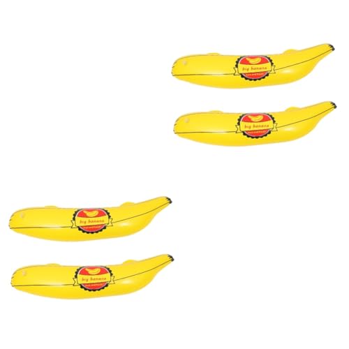 UPKOCH 4 Stück Aufblasbare Banane Strandspielzeug Party-bananen-requisiten-spielzeug Bananenballon Simulationsbanane Lustiges Aufblasbares Spielzeug Aufblasbarer Ring Schweben Pvc Yellow von UPKOCH