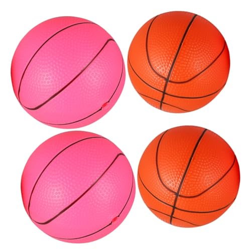 UPKOCH 4 Stück Basketball Kinder Fußball Strandbälle Spielplatzbälle Springende Bälle Für Kleinkinder Lernspielzeug Für Das Gehirn Hüpfbälle Für Den Kindergarten Weicher Ball PVC Sport von UPKOCH