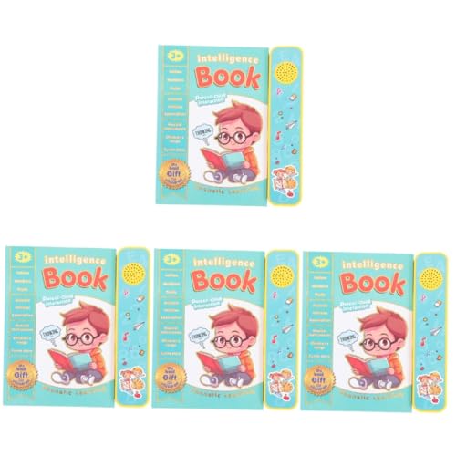 UPKOCH 4 Stück Englisch Lesepunkt Sound Bücher Für Kinder Sound Elektronisches Buch Englisches Alphabet Elektrobuch Englisch Lernspielzeug Elektronisches Buch Für Kinder Lernspielzeug von UPKOCH