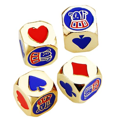 UPKOCH 4 Stück Metal Poker Würfel Teilig Glänzend Robustes Metall Spielwürfel Zubehör für Brettspiele Partys Geburtstagsfeiern Karneval und Familientreffen Handlich Leicht UPKOCH 4 Stück Metal Poker Würfel Teilig Glänzend Robustes Metall Spielwürfel Zubehör für Brettspiele Partys Geburtstagsfeiern Karneval und Familientreffen Handlich Leicht von UPKOCH