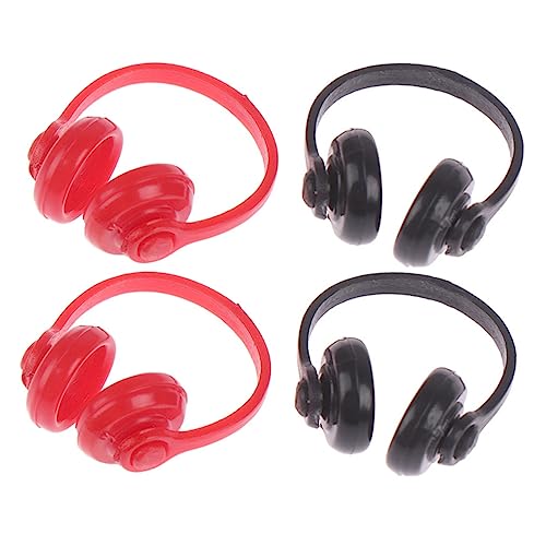 UPKOCH 4 Stück Puppenhaus-kopfhörer Puppenhaus Kleines Headset Miniatur-Headset-dekormodell Puppenhaus-Headset Kleines Headset-Modell Mini-kopfhörermodell Mini-deko-headsets Plastik von UPKOCH