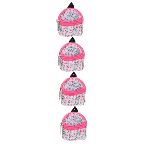 UPKOCH 4 Stück Puppenrucksack Puppen für Kinder Puppe autositz Mini-Puppenhaus-Zubehör Spielzeug für Kinder kinderspielzeug Mini-Puppen-Rucksack-Modell Schulranzen-Ornament Polyester von UPKOCH