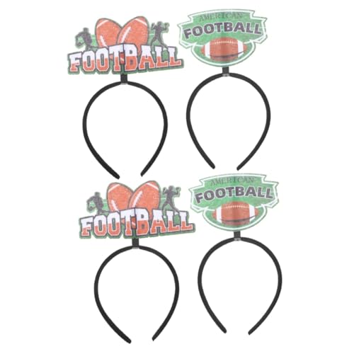 UPKOCH 4 Stück Rugby Stirnband Sport Wettbewerb Kopfschmuck Fußballspiel Haar Accessoires Dekorative Party Requisite Party Dekorationen Fußball Kopfbedeckung Haarreifen Für Fans von UPKOCH