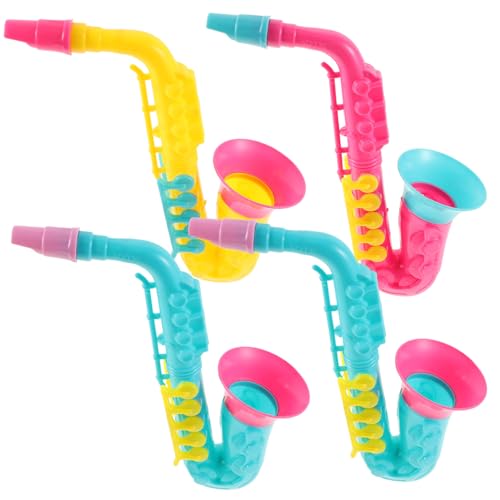 UPKOCH 4 Stück Saxophon Saxophon-Modelle lebensechtes Saxophonspielzeug Nachahmung eines Saxophonspielzeugs pädagogisches Saxophon- kreatives Musikspielzeug Plastik von UPKOCH