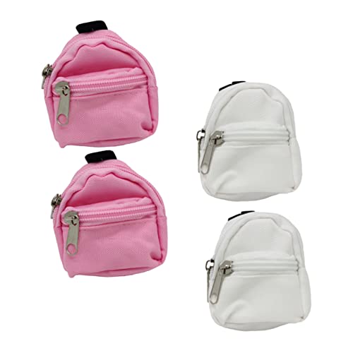 UPKOCH 4 Stück Simulation Schultasche Mini-Rucksack-Spielzeug dekorativer Puppenrucksack Mini-Puppenrucksäcke kinderspielzeug Kinder Spielzeug Mini-Puppentasche Mini-Puppe-Ornament Stoff von UPKOCH