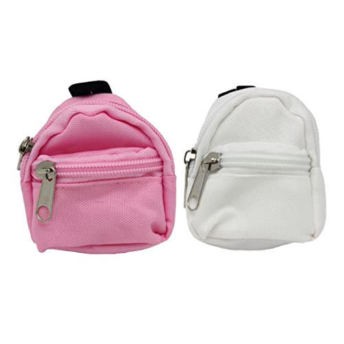 UPKOCH 4 Stück Simulation Schultasche Mini-puppentasche Mädchen Geldbörsen Mädchenrucksack Mini-puppenrucksäcke Rucksäcke Für Mädchen Puppenrucksack Mini-Puppe-Ornament Stoff von UPKOCH