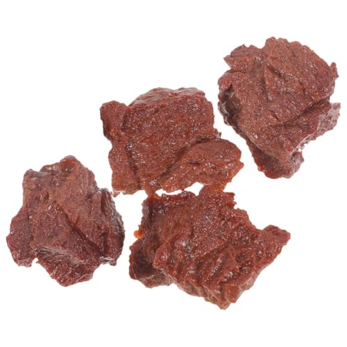 UPKOCH 4 Stück Steak-Modell Simulation Lebensmittelmodell Gefälschtes Gekochtes Fleisch Künstliches Steakspielzeug Gefälschtes Gekochtes Steak Gekochtes Fleisch-Modell Küchendekor PVC von UPKOCH