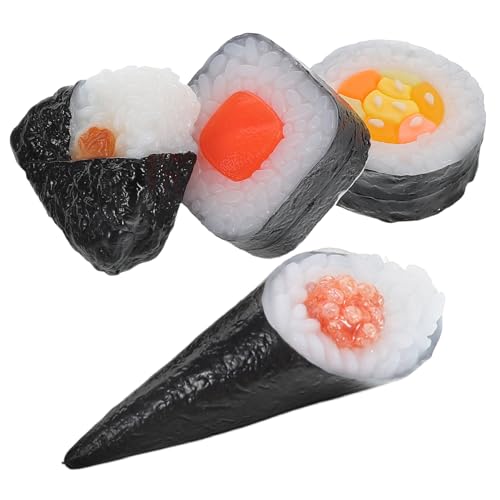 UPKOCH 4 Stück Sushi-Modell Realistisches Onigiri-Modell Realistisches Essensdekor Falsches Sushi-dekor Simulationsmodell Für Sushi-Lebensmittel Sushi-simulationsmodell Prop Essen PVC von UPKOCH