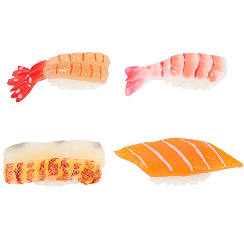 UPKOCH 4 Stück Sushi-Simulation Sushi-Model Faux-Sushi-Modell Sushi-miniaturfiguren Künstliches Sushi- Entzückendes Essensdekor Entzückendes Essensmodell Food-Modell PVC von UPKOCH