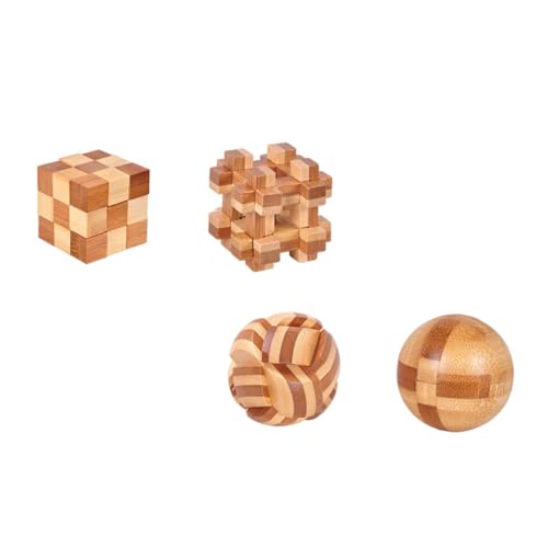 UPKOCH 4 Stück Teiliges Bamboo Ming Lock Toy Kreatives Holzspielzeug zum Enträtseln und Fördern der Feinmotorik Geeignet für Erwachsene Fördert Gehirntraining und Eltern Junge Mädchen UPKOCH 4 Stück Teiliges Bamboo Ming Lock Toy Kreatives Holzspielzeug zum Enträtseln und Fördern der Feinmotorik Geeignet für Erwachsene Fördert Gehirntraining und Eltern Junge Mädchen von UPKOCH