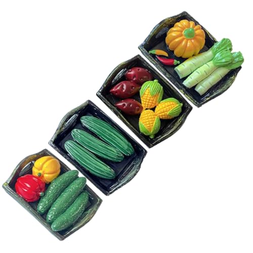 UPKOCH 4 Stück Teiliges Miniatur Gemüse Korb aus Harz Realistische Puppenhaus Dekoration Detailreiche Mini Gemüse mit Körben Kreatives DIY Zubehör für Miniatur Landschaften und UPKOCH 4 Stück Teiliges Miniatur Gemüse Korb aus Harz Realistische Puppenhaus Dekoration Detailreiche Mini Gemüse mit Körben Kreatives DIY Zubehör für Miniatur Landschaften und von UPKOCH