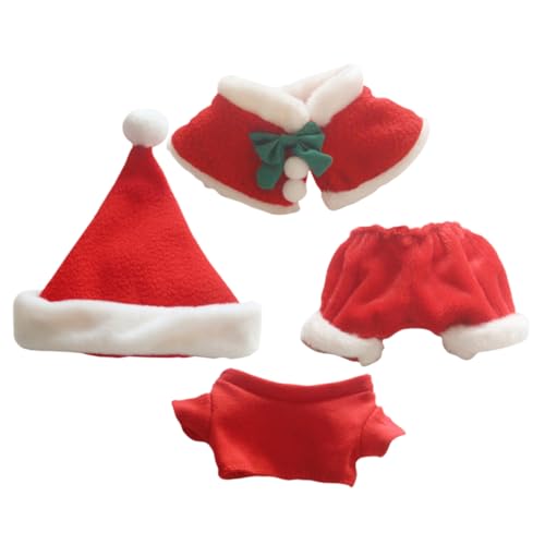 UPKOCH Bezauberndes Weihnachtsmannmütze-Shorts-Set Für Babypuppen 20 cm Baumwollmaterial Als Weihnachts- Geburtstags- Und Partygeschenk von UPKOCH