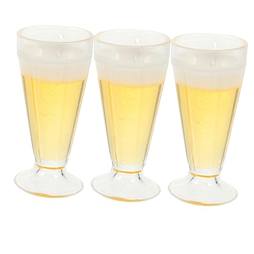 UPKOCH 4 Stück Winziges Glasmodell Mini-hauspokal Miniaturdekoration Bierbecher Modell Dekore Puppenhausglas Cup-Modell Mini-spielzeugbecher Simulierte Tasse Mini-Becher PVC von UPKOCH