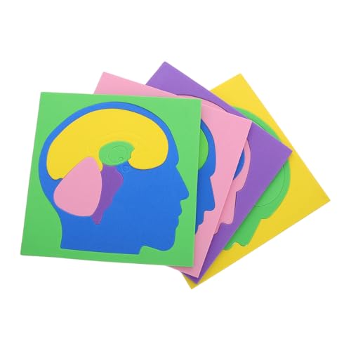 UPKOCH 4 Stücke Menschliches Gehirn Anatomie Puzzle Montessori Spielzeug Für Kinder Vorschüler Pädagogisches Gehirn Modell Spielzeug Lernen Aktivität von UPKOCH