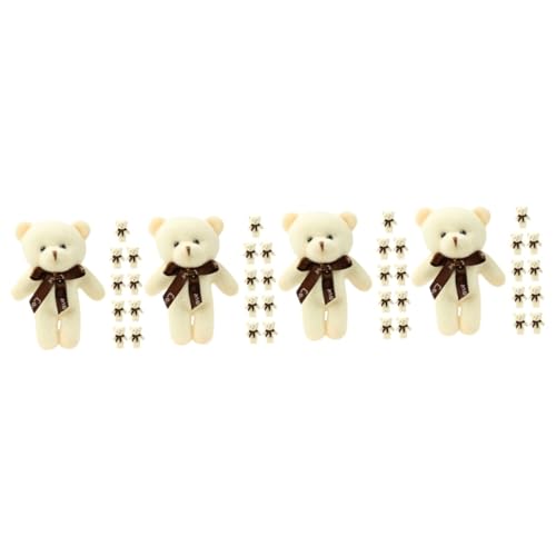 UPKOCH 40 STK Plüschbär-schlüsselanhänger Kleiner Bär Hängende Bärenpuppe Hängende Bärenfiguren Kleine Bärenpuppen Tierspielzeug Kleine Bären Aufhängen Plüschbärenmasse Beige Pp Baumwolle von UPKOCH