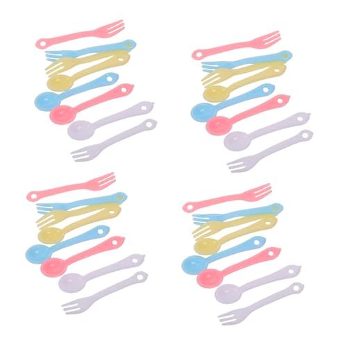 UPKOCH 40 Sätze Teiliges Miniatur Set Bunter Kunststoff Mini Löffel und Gabeln für Puppenhaus Tischgeschirr Leicht Tragbar für Kreatives und Basteldekorationen UPKOCH 40 Sätze Teiliges Miniatur Set Bunter Kunststoff Mini Löffel und Gabeln für Puppenhaus Tischgeschirr Leicht Tragbar für Kreatives und Basteldekorationen von UPKOCH