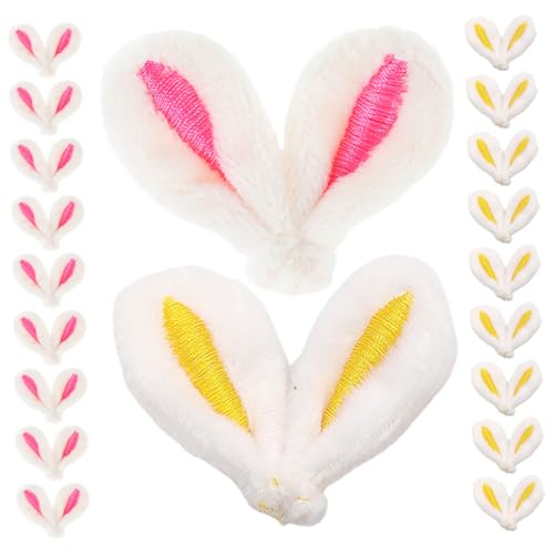 UPKOCH 40St Plüsch Hasenohren Sockenhase bündeln Mini-Haargummis Haarnetz für die Küche Cool wellig DIY-Haarclips Osterdeko Zubehör Osterhasen Dekoration DIY Charme Zubehör für Hasenohren von UPKOCH