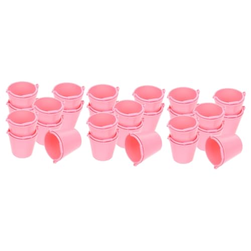 UPKOCH 45 STK Mini-Eimer Kinderspielzeug Mini-Eiskübel Mini-Weineimer Spielzeuge Ornament Mini-Garteneimer Miniatur-Fake-Eimer künstlich Dekorationen Zubehör schmücken Plastik Rosa von UPKOCH