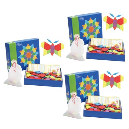 UPKOCH 465 STK Lernspielzeug siebenteiliges Puzzle Früherziehungsspielzeug Kinder Spielen Spielzeug lustiges Tangram Hölzern von UPKOCH