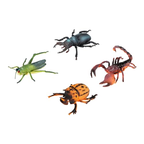 UPKOCH 4er-Packung Insektenmodell Figur Lernspielzeug Figuren Spielzeug Bug-Action-Figur Krabbelndes Spielzeug Insektenspielzeug Für Jungen Spielzeug Für Kleinkinder Lehrstütze PVC von UPKOCH