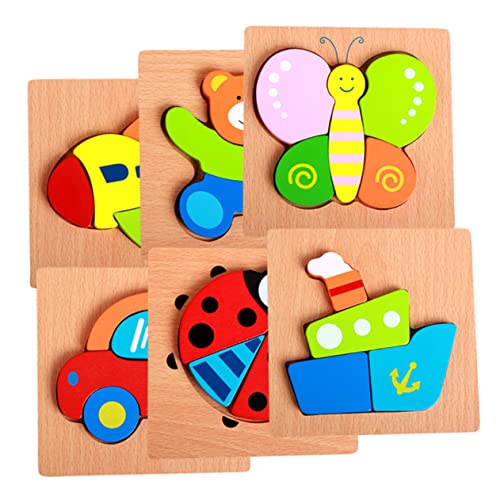 UPKOCH Schmetterling Marienkäfer Schildkröte Eule 3D Holz Kinder Puzzle Set Handgemachte Handwerk Puzzle Spielzeug Für Jungen Mädchen von UPKOCH