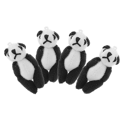 UPKOCH 4pcs Schlüsselbund Panda Anhänger Stofftier Spielzeug Plüsch Panda Puppe Plüsch Panda Spielzeug Panda Spielzeug von UPKOCH