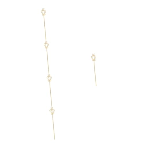 UPKOCH 5 STK aus Strass Einhornblase vorgeben Königin Krone Zauberstab Schlangenkostüm Fairy Wand Wedding-Wands Kostümzubehör Spielzeug Kleiderstock Feenstab Kupfer Golden von UPKOCH