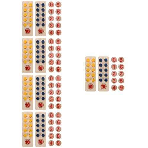 UPKOCH 5 Sätze Denkspielzeug Spielzeuge Zahlenzuordnungsspielzeug Mathe-lehrmittel Lernspielzeug Kinderspielzeug Nummer Spielset Puzzle Grundschule Computergestell Holz von UPKOCH