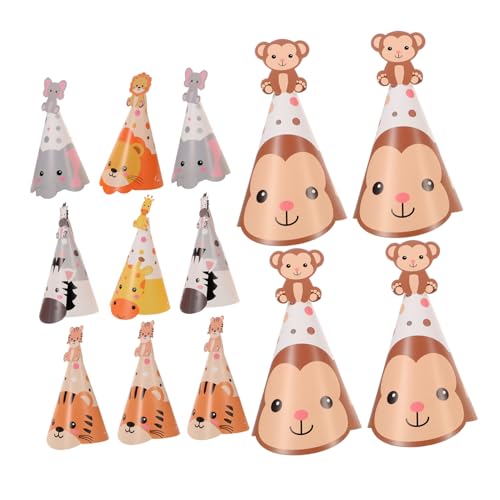 UPKOCH 5 Sätze Dschungel Tier Partyhüte aus Papier mit Verstellbarem Gummiband Kindergeburtstag Dschungelmotiv mit Tiger Elefant Weiche Sichere Geburtstagsaccessoires für Motto Partys UPKOCH 5 Sätze Dschungel Tier Partyhüte aus Papier mit Verstellbarem Gummiband Kindergeburtstag Dschungelmotiv mit Tiger Elefant Weiche Sichere Geburtstagsaccessoires für Motto Partys von UPKOCH