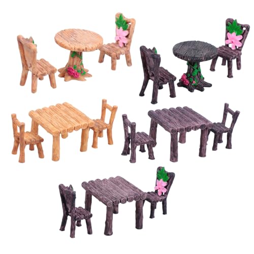 UPKOCH 5 Sätze Miniatur Tisch und Stühle Resin Ornament DIY Mikro Landschaft Dekoration Umweltfreundlich Kratzfest für Basteln und Puppenhaus Zubehör UPKOCH 5 Sätze Miniatur Tisch und Stühle Resin Ornament DIY Mikro Landschaft Dekoration Umweltfreundlich Kratzfest für Basteln und Puppenhaus Zubehör von UPKOCH