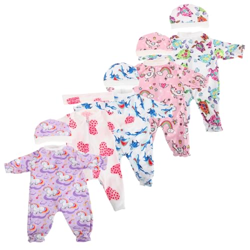 UPKOCH 5 Sätze Puppenkleidung Puppenhauszubehör Kleidung Für Neugeborene Zubehör Für Puppenkostüme Babypuppen -Outfits Realistische Babypuppensachen Kleidung Für Babypuppenjungen Stoff von UPKOCH