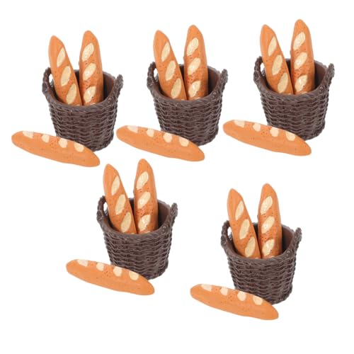 UPKOCH 5 Satz Teiliges Miniaturbrot Französischem Baguette und Korb Realistische Puppenhaus-deko für Bäckerei-szenen Detailgetreue Simulation für Fotografie und Kreative Bastelprojekte UPKOCH 5 Satz Teiliges Miniaturbrot Französischem Baguette und Korb Realistische Puppenhaus-deko für Bäckerei-szenen Detailgetreue Simulation für Fotografie und Kreative Bastelprojekte von UPKOCH