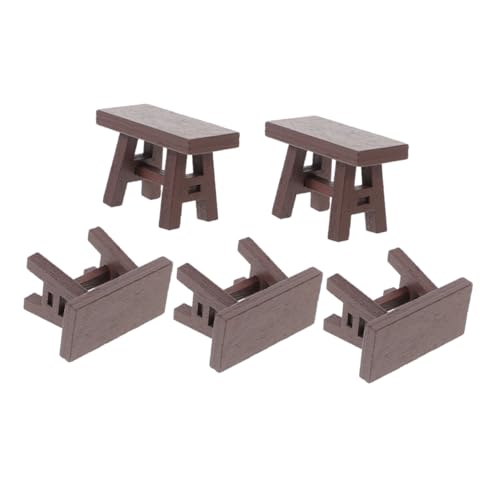 UPKOCH 5 Stück Teiliges Miniatur Holzhocker Vintage Stil Kleine Puppenhaus Möbel Realistische Miniatur Bänke aus Holz Tragbare Mini Hocker für Rollenspiele und Puppenhaus Dekoration UPKOCH 5 Stück Teiliges Miniatur Holzhocker Vintage Stil Kleine Puppenhaus Möbel Realistische Miniatur Bänke aus Holz Tragbare Mini Hocker für Rollenspiele und Puppenhaus Dekoration von UPKOCH