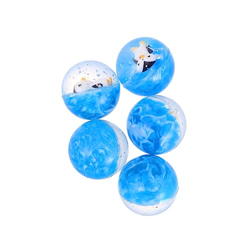 UPKOCH 5 Stücke Toys kinderknallzeug zabawki stymulujące rozwój Children Toys gummiball Toys for Educational Toys Transparenter Ball Blue von UPKOCH