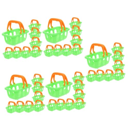 UPKOCH 50 Stück Mini-Einkaufskorb Mini-Dekor Kinderkorb Spielzeug Modelle Einkaufskorb Spielen Mini-Korb für Kinder Lagerung schmücken Lebensmittel Zubehör Einkaufen Kleiner Korb Abs von UPKOCH