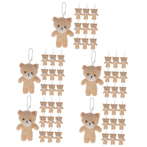 UPKOCH 50 Stück Teddybär-anhänger Kuscheltier Mini Bär Süße Schlüsselanhänger Für Rucksäcke Schlüsselanhänger Bärenanhänger Kleiner Bär 2024 Grad Bär Kleine Bären Beige Pp Baumwolle von UPKOCH