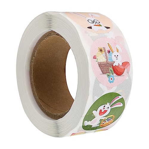 UPKOCH 500 Stück 1 Rolle Aufkleber Eier zum Dekorieren Kuchen verzieren Süßigkeiten Geschenke Cute Sticker süße Sticker Spielzeug Osterdekorationen Partyzubehör Küken Tagesgeschenk Papier von UPKOCH