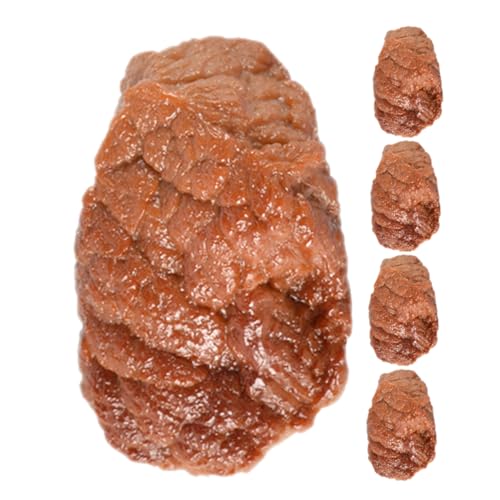 UPKOCH 5St Beef-Nugget-Modell künstliches Steak simuliertes Fleisch falsches Fleisch PVC-Rindfleischblockmodell Küche Fleischmodelle künstliches Rindfleisch gekochtes Fleisch-Modell Brown von UPKOCH