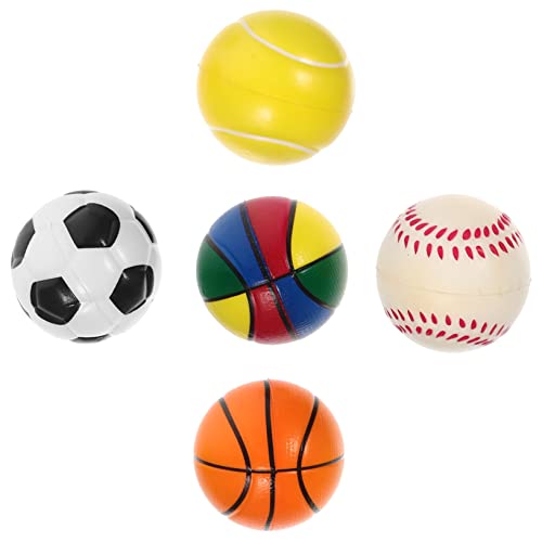 UPKOCH 5St Hüpfender Ball für kinderspielzeug spielsachen für aufnäher Fussball fusselball Mini-Basketball 7-Zoll-Basketball Kinderbälle Mini-Sportbälle PU-Schwamm von UPKOCH