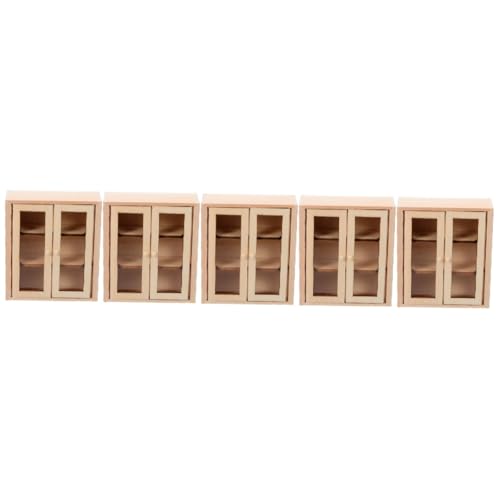 UPKOCH 5St Puppenhausmöbel kleine Garderobe Schrank klein puppenhaus Einrichtung Puppenhaus Zubehör Miniatures Miniaturschrank Mini- Holzschrank Simulation Mini-Schrank hölzern von UPKOCH