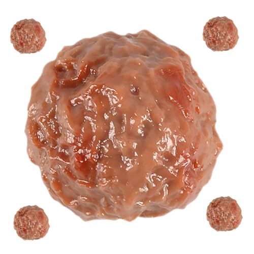 UPKOCH 5St Simulierte Rindfleischball-Requisiten Seitenmischer Rindertalg Kunststoff-Beefball Fotoprop für Küche Rindfleisch-Fleischbällchen-Foto-Requisite Küchendekoration PVC Brown von UPKOCH